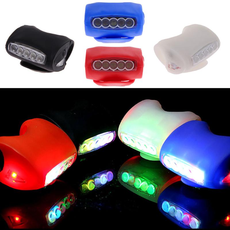 

Bike Bicycle Cycling 7LED Silicone Front Head Safety Rear Tail Light Flash Lamp