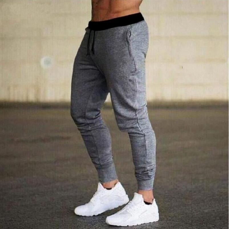 

2020 Winter Men's Running Pants Men's Gym Fitness Bodybuilding Jogging Workout Pants Casual Cotton Pencil, Pants 8