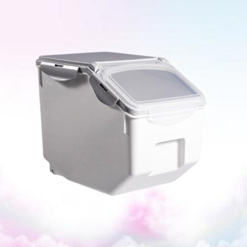 

Household Rice Storage Bucket Flip Rice Cylinder Sealed Moistureproof Flour Organizer Plastic Multi-functional Storage Box (Size