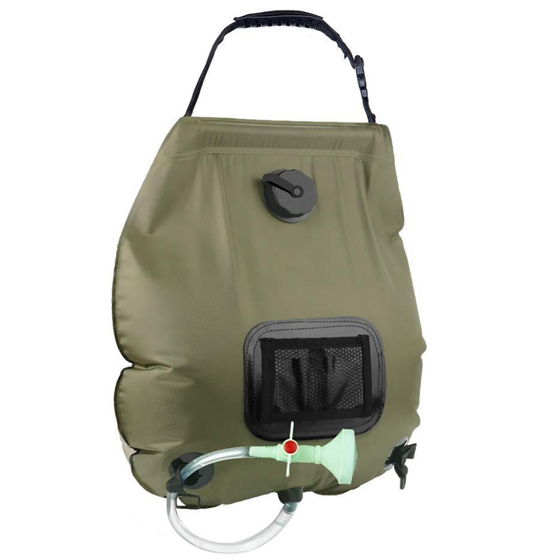 

Outdoor Solar Heat Bath Bag Portable Shower Bag 20L Camping Bath Water, Green