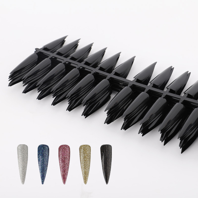 

TP 240pcs False Nail Tips Color Card Nail Art Tips Display Practice Tip Acrylic UV Gel Polish Showing Shelf Salon Manicure Tool, 240pcs clear