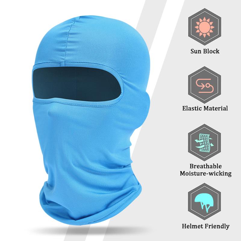 

Integrated Motocross Balaclava Face Mask Quick Dry Bike Bicycle Hat Sport Caps Full cover Face Mask Cycling Windproof Headwear, White