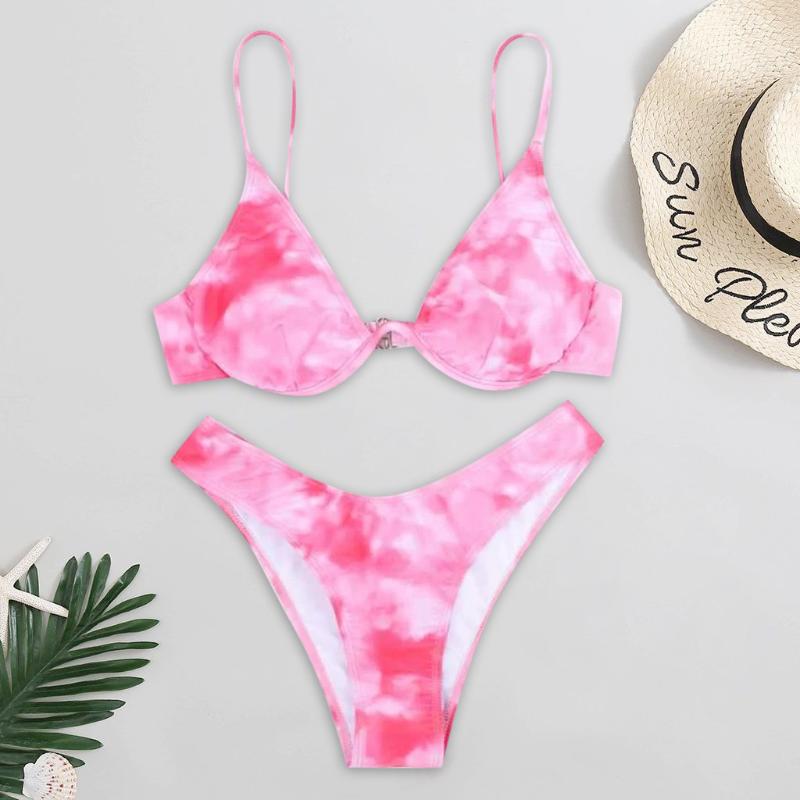 

Sexy Bikini Woman Push Up Swimsuit Swimwear Printed Swimsuit Female High Cut Bathing Suit Beach Wear Bathers 2020 #T1G, Orange