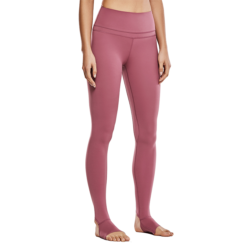 

Women's Naked Feeling High Waist Stirrup Leggings Sports Yoga Tights- 28 Inches, Misty merlot02