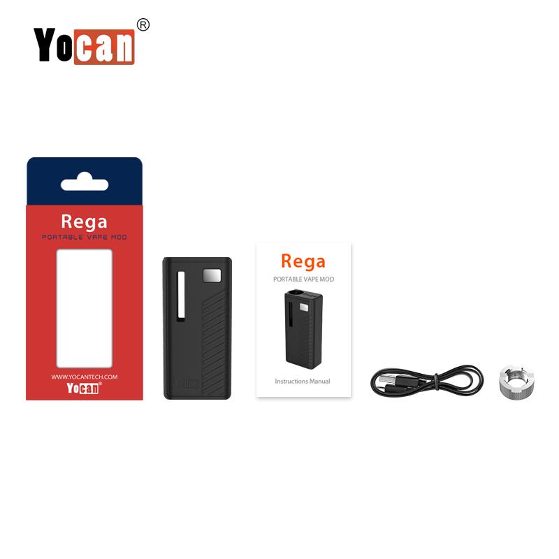 

100% Original Yocan Rega Box Mod E Cigarette Vape Mod Variable Voltage Battery Fit 510 Thread Battery Thick Oil vape Cartridges fast shippi