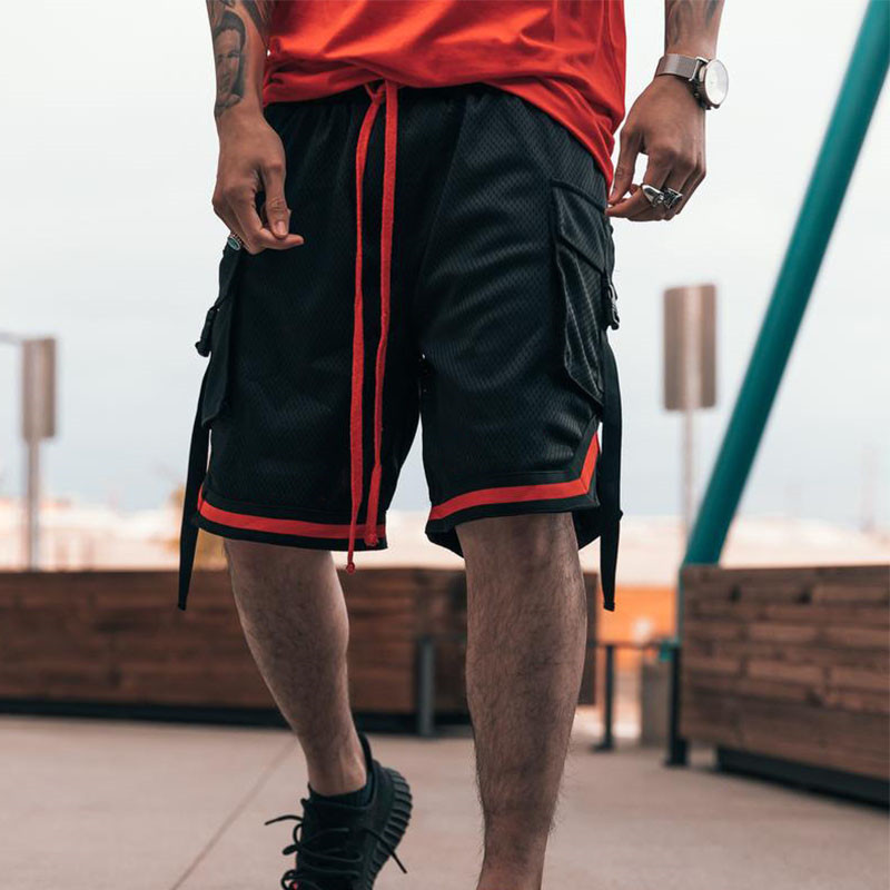 

Running Shorts Men Training Marathon Quick Dry Fitness Gym Outdoor Jogger Sport Shorts Male Mesh Running Mens, Black