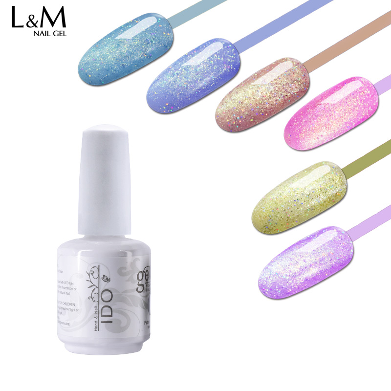 

3 Pcs Lot IDO Gelpolish 15ml Glazed Gold Series High Quality Colorful Gel Nail Polish Soak off UV Nail Gel 2020 New Product, Remark 3 pcs
