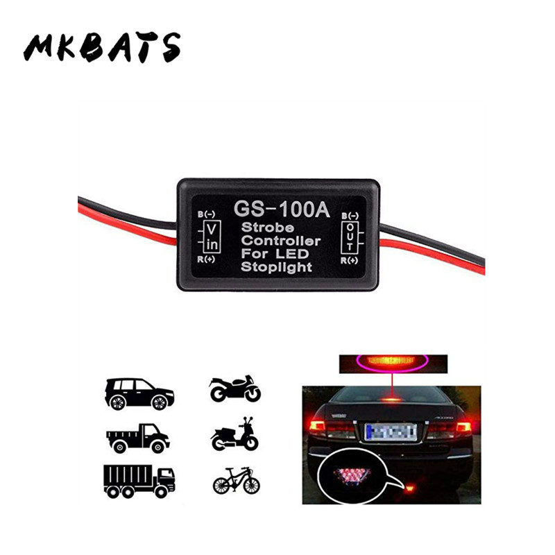 

Gs-100a flash strobe controller flash module stop light tail light controller, As pic