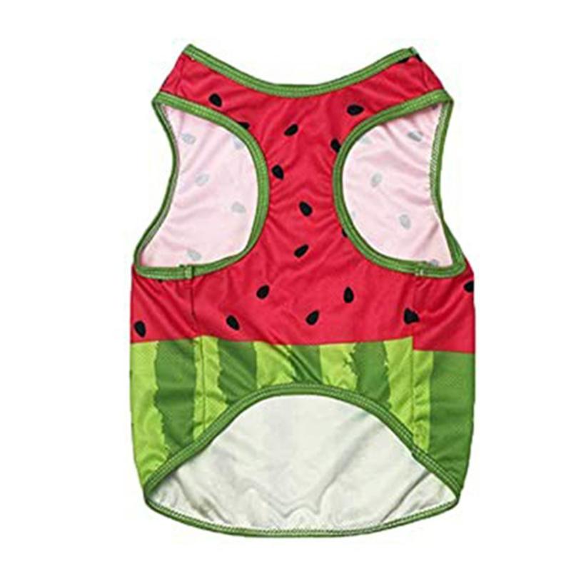 

Cute Pet Dog Watermelon Soft Dogs Vest Sports Cat Shirt Pet Clothing Spring Summer Cool Sweatshirt Coats, As pic