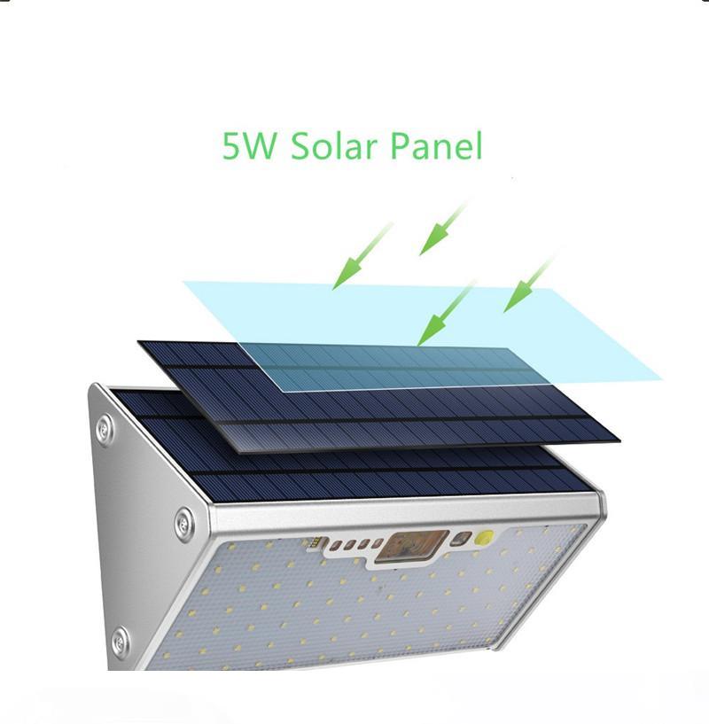 

6 Mode 76LED 15W Solar Light Remote Control Motion Sensor Solar Wall Lamp Outdoor Security Garden Wall Path Street Light Lamp