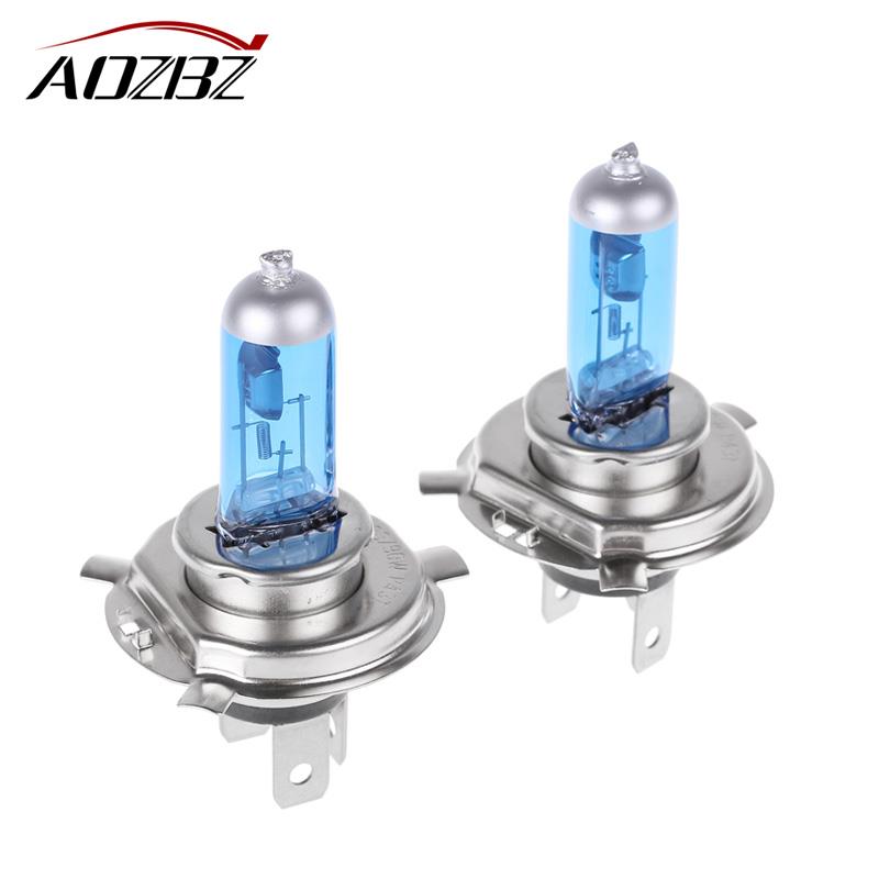 

AOZBZ 2pcs 12V 100W H4 Auto Car HOD Bulbs Gas Super Bright White 5000K Car Headlight Light Lights Lamp Bulbs