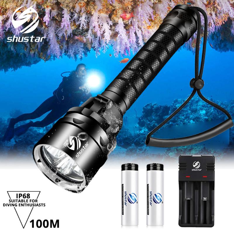 

IP68 Powerful Diving Highest Waterproof Professional diving light With anti-skid Rope Use 5 x super bright lamp beads