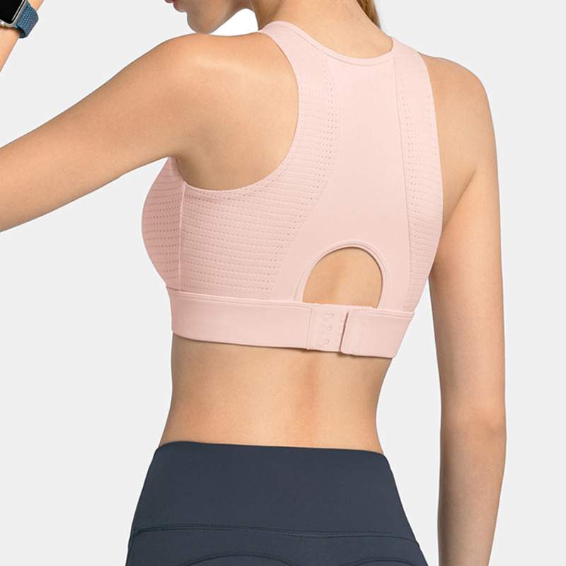 

NEW Women Sports Bra Breathable Mesh Shockproof Padded Athletic Gym Running Seamless Fitness Yoga Vest Sport Bra Tops, Black