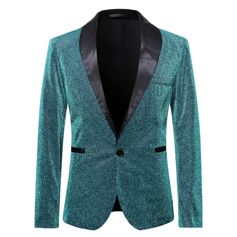 

Fashion Men' Autumn Winter Casual Jacket Long Sleeve Performances Top Wedding Groom Singer Slim Fit Blazer Hombre 10.10, Bu