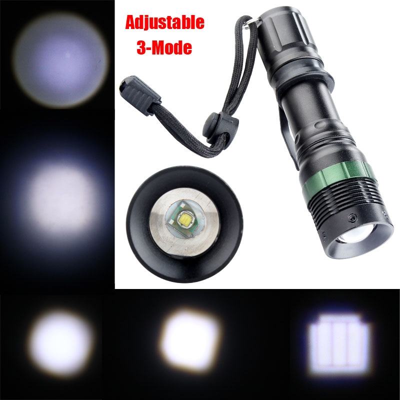

enjoydeal Mini Q5 LED Zoomable Ultra Bright Waterproof Pocket Torch Focus Light Lamp for Ourdoor Lighting