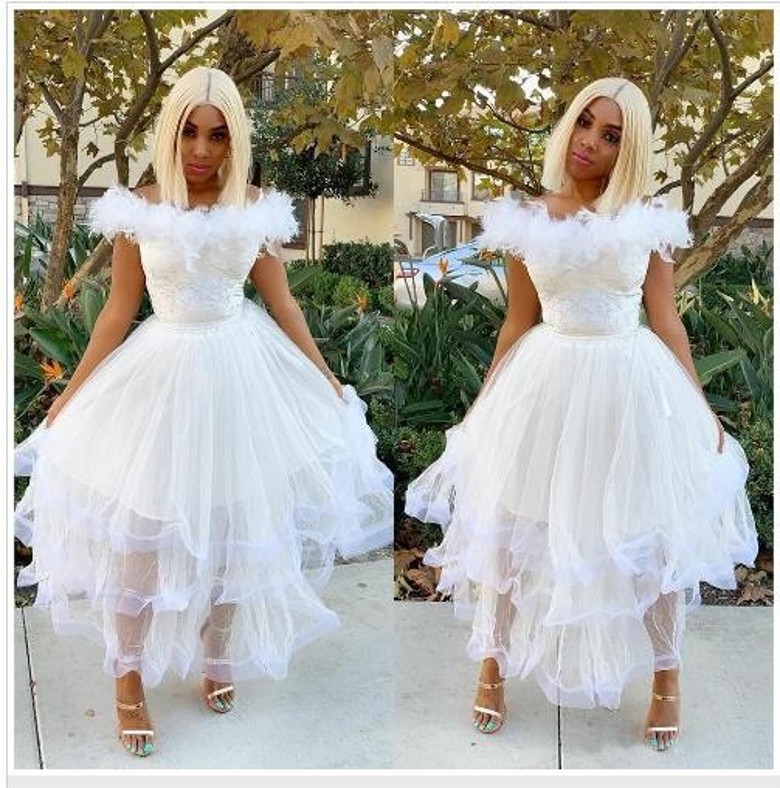 plus size feather cocktail dress