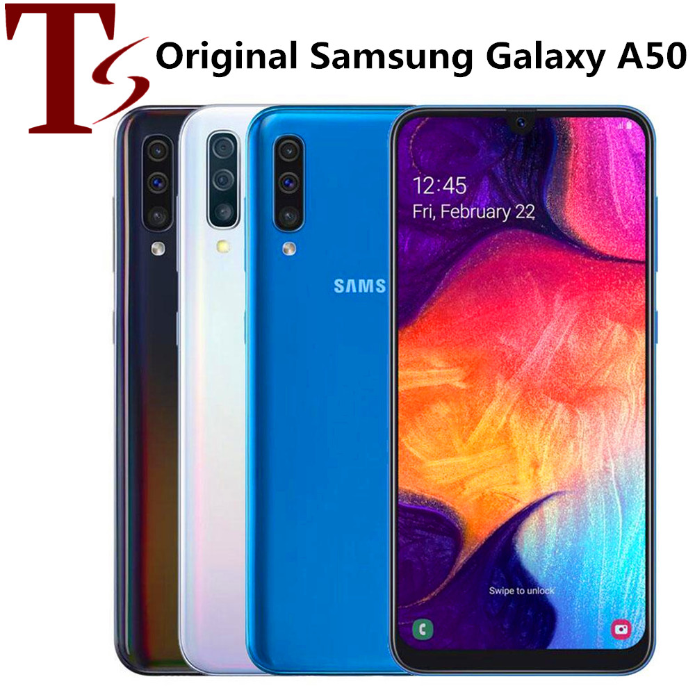 

Refurbished Original Samsung Galaxy A50 A505 6.4 inch Octa Core 4GB RAM 64GB ROM 25MP Unlocked 4G LTE Android Smart Phone, Blue