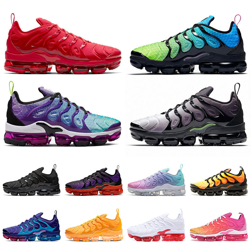 

Tn Plus mens shoes size 13 top quality women running shoes Plus tn triple red white black aurora green Hyper Violet sneakers trainers, Item34 midnight navy 40-45