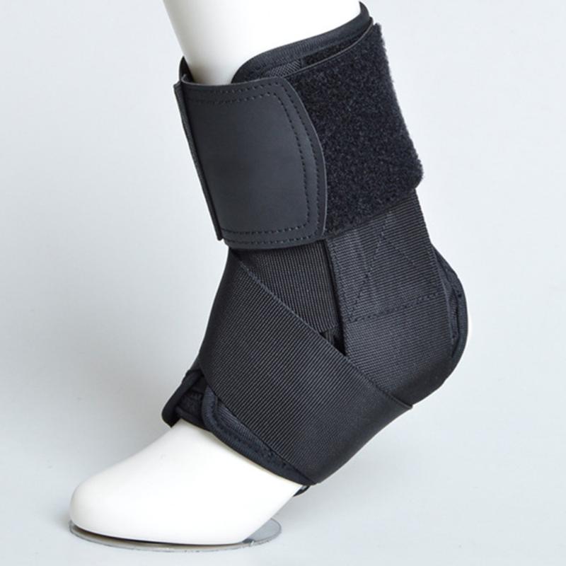 

Elastic Ankle Brace Adjustable Ankle Support Stabilizers Lace Up Compression Sleeve for Sprains Sprained Foot Volleyball B, Black
