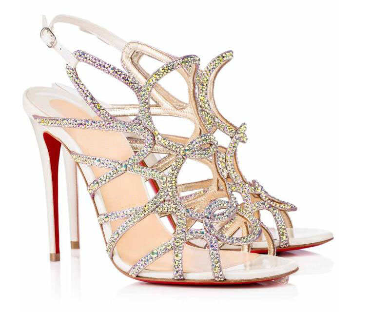 

luxurious designer ladies summer red bottom sandals woman leather glitter crisscross strap sandals silver party dress wedding sandal, Black