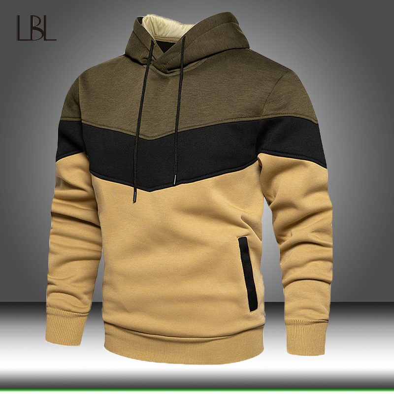 

2020 New Man Autumn Winter Pullover Casual Hooded Mens Sweatshirts Hoody Fleece Patchwork Hoodies Men Sportswear Sweatshirt Tops, Wy90jmyellow