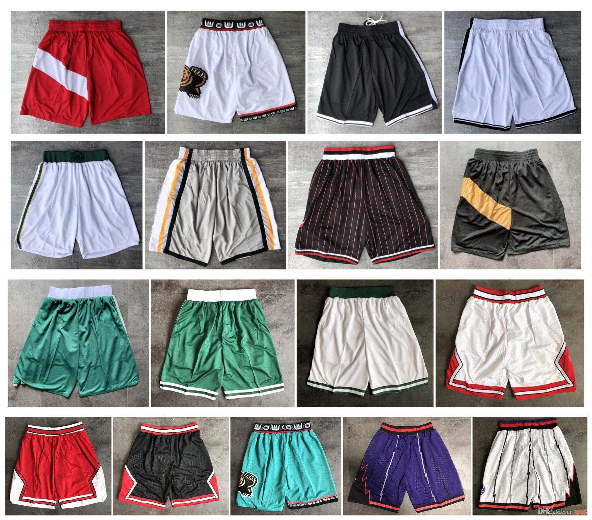 

Top Quality ! 2021 Team Basketball Shorts Men pantaloncini da basket Sport College Pants White Black Red Purple Green, As shown in illustration