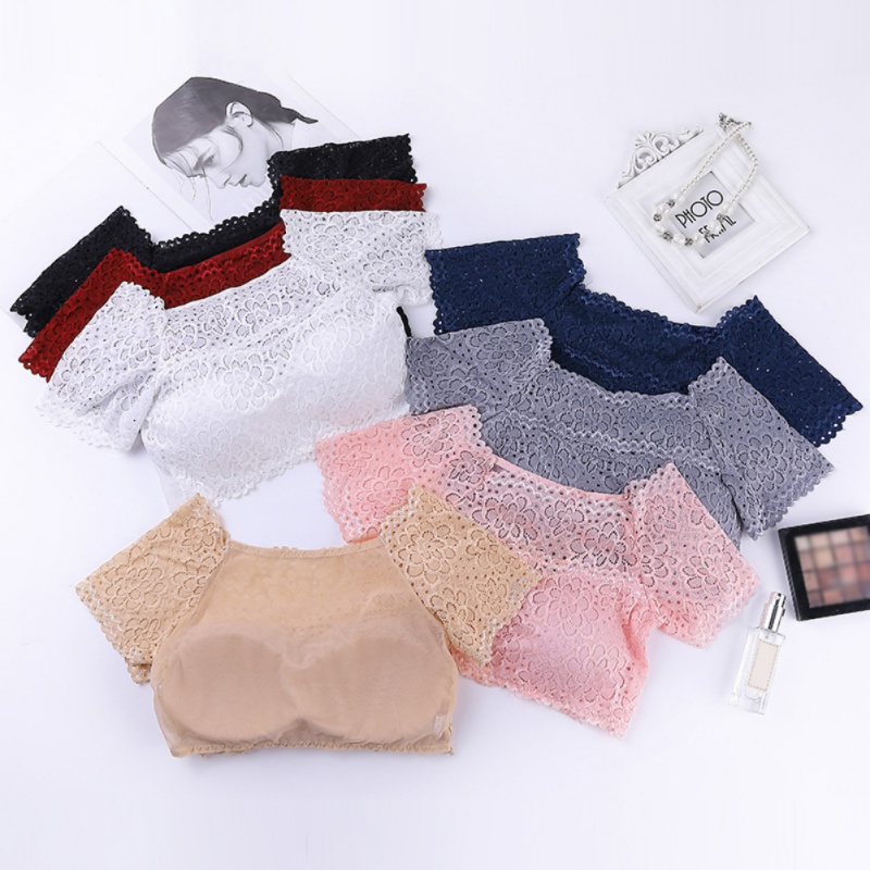 

Women Tank Top Beauty Back Gathered Bra Fashion Mesh Female Vest, Black