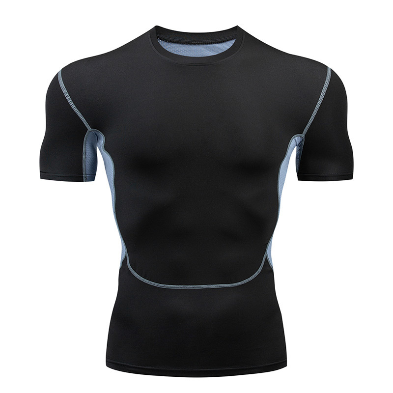 

Sports Fitness T-shirt Men' Speed Dry Running Training Outdoor Sports Short Sleeve Tee Shirts Breathable Anti Sweat Body Build