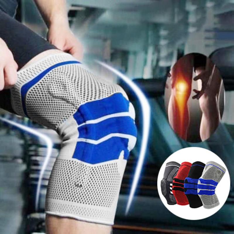 

1Pc Sport Nylon Fitness Knee Sleeve Support Compression Pad Brace Protector, Red black