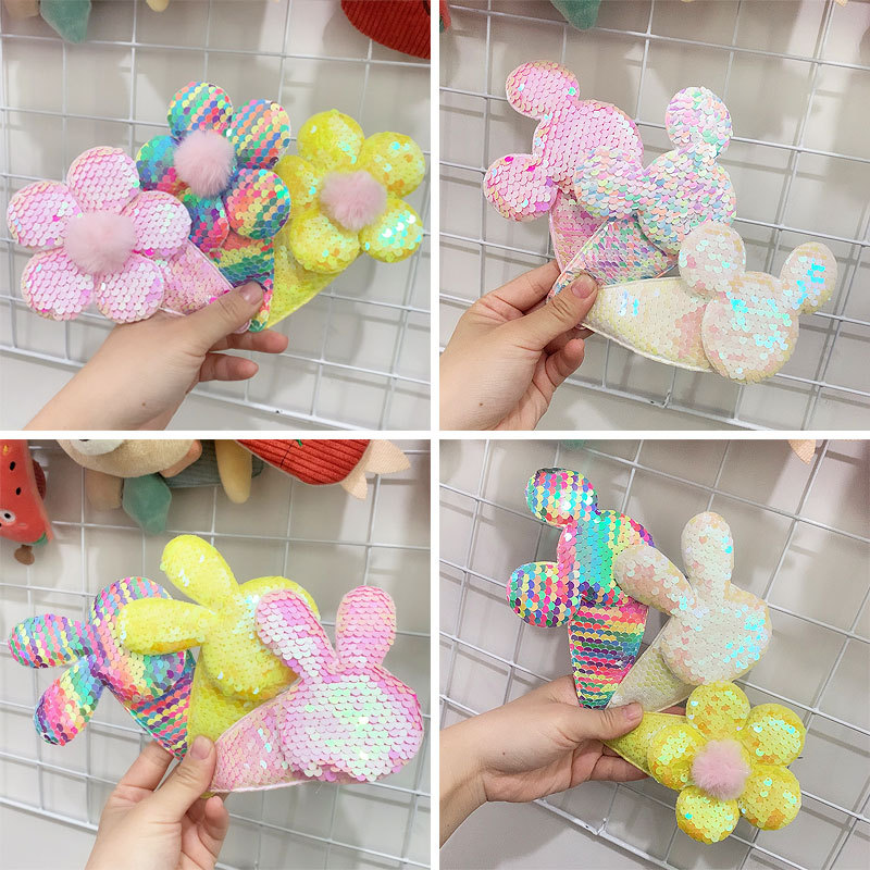 

Children's Hair Clip Korean-Style Long Clip Sequined Hairpin Cute BB Korean-Style Women's Hair Ornaments