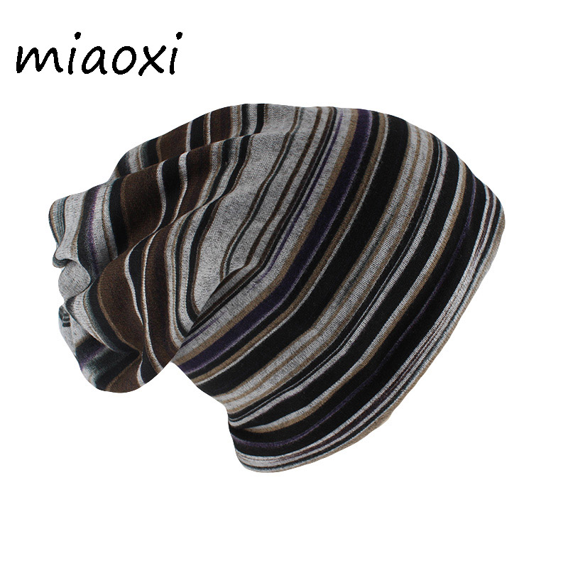 

miaoxi New Arrival Fashion Autumn Women Beanies Skullies Striped Hat Scarf Two Used Female Warm Bone Adult Hip Hop Casual Caps, Pink