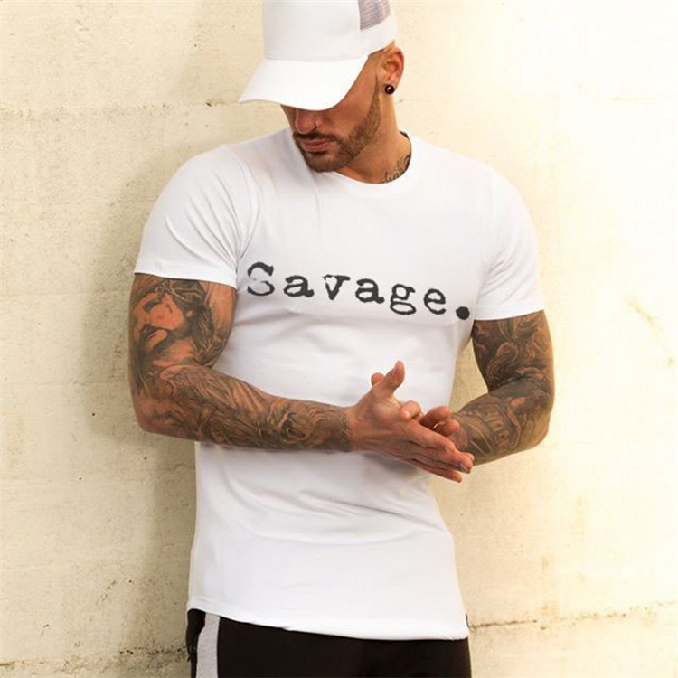 

2020 Men's Training Exercise Short sleeves Sports Shirts Compressed Running T-shirt Elastic Quick Dry Man Sportswear, Red