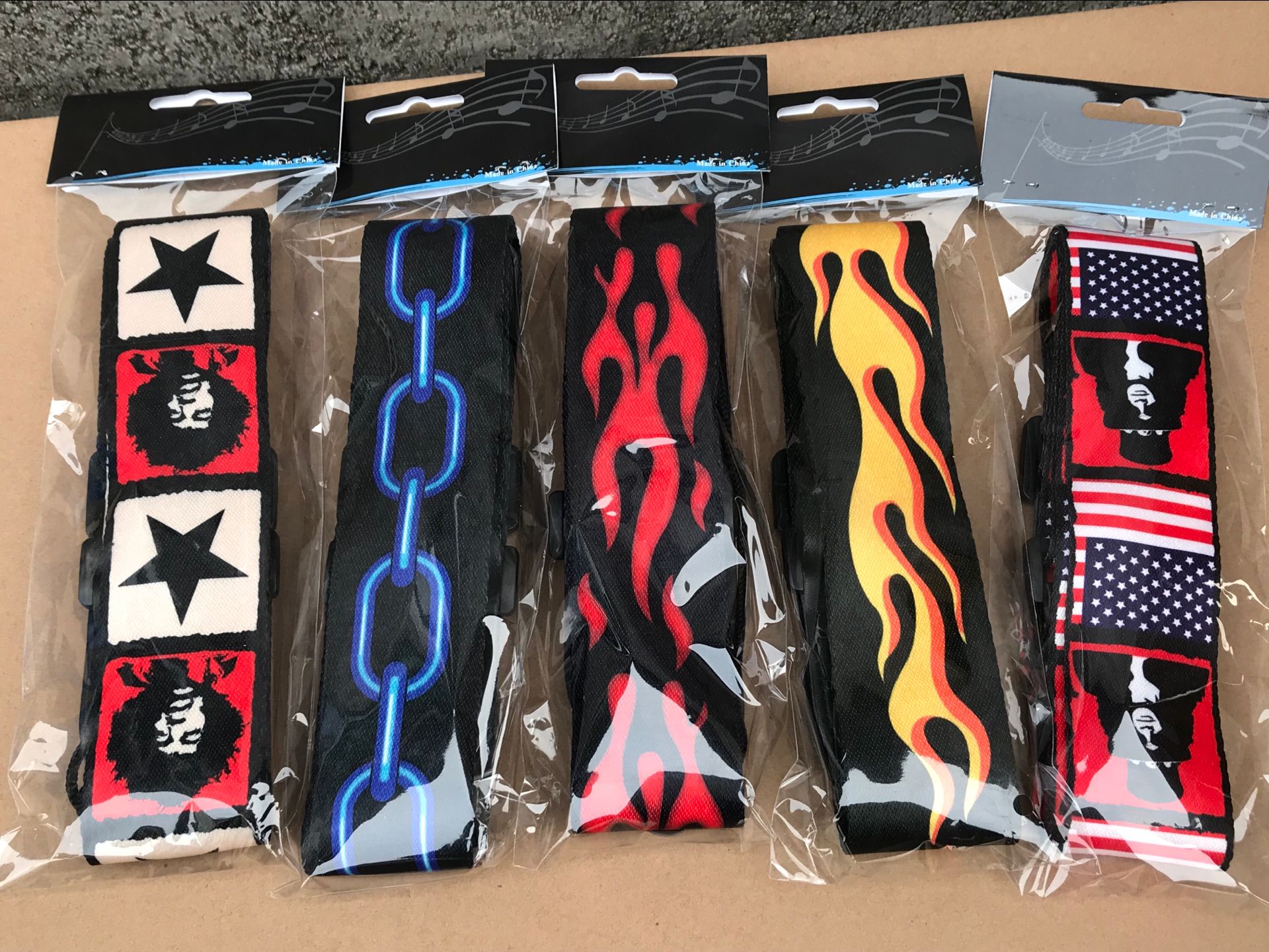 

factory custom electric Guitar strap. Link for difference