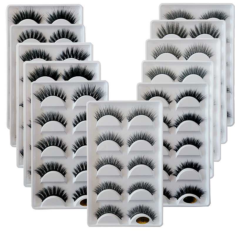 

2020 new 5 pairs natural false eyelashes fake lashes long makeup 3d mink lashes extension eyelash mink eyelashes for beauty