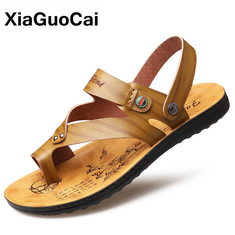

2020 Summer Men Sandals Fashion Male Shoes Slip-on Cheap Casual Sandals Comfortable Beach Slippers High Quality Classic, Brown