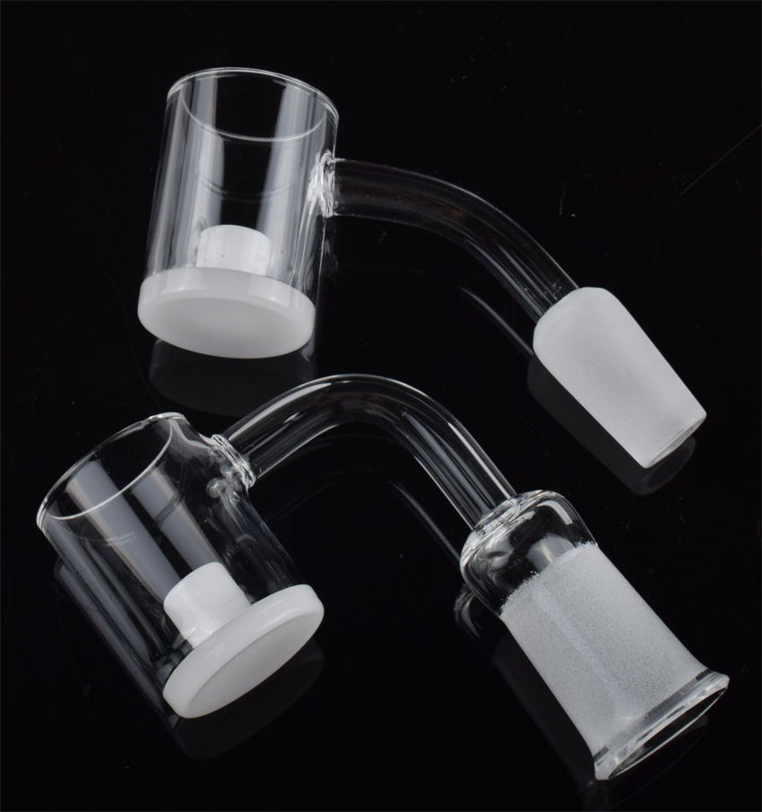 

25mm OD Core Reactor Opaque Bottom Gavel Flat Top Quartz Thermal Banger 4mm bottom XL Quarts Bangers Nails For Glass Water Pipe