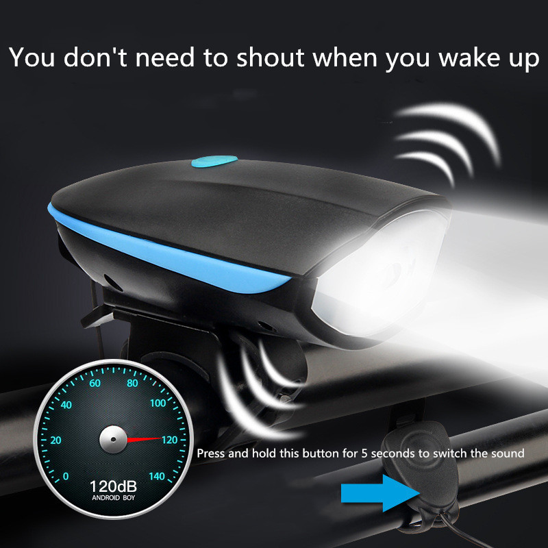 

Bicycle Lights Front Lights Rechargeable Night Riding Flashlights with Electric Horns Bicycle Accessories Cycling Equipment