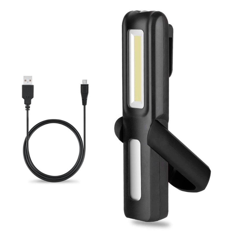 

Magnetic COB LED Work Inspection Light USB Rechargeable Hanging Torch Lamp Built-in 1200mAh Battery