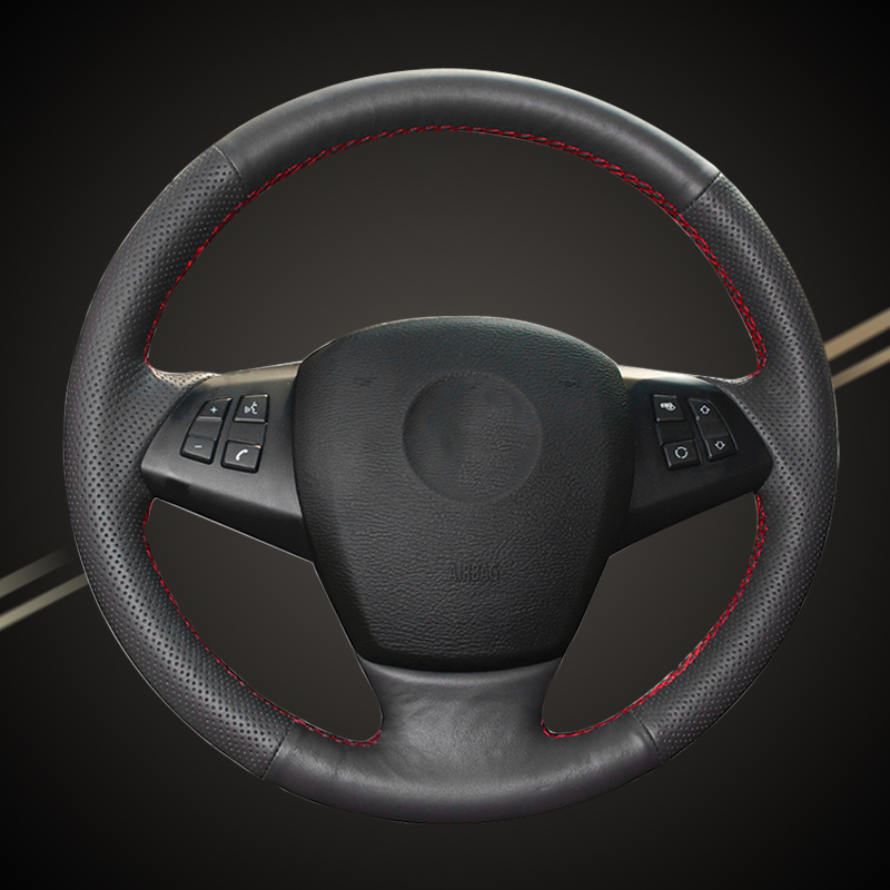 

Auto Braid On The Steering Wheel Cover for E70 X5 2008-2013 DIY Car Braiding Steering Wheel Covers Accessories Car-styling