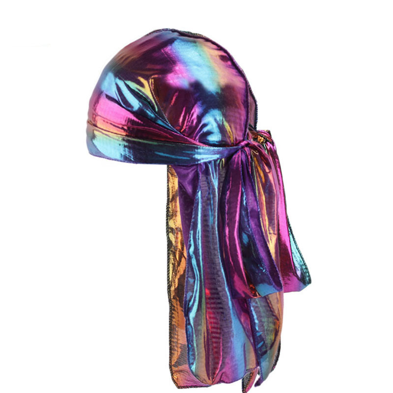 

11 Colors Men Women Silky Hip Hop Bandana Unisex Pirate Caps Turban Hat Headwear Headbands Hair Accessories