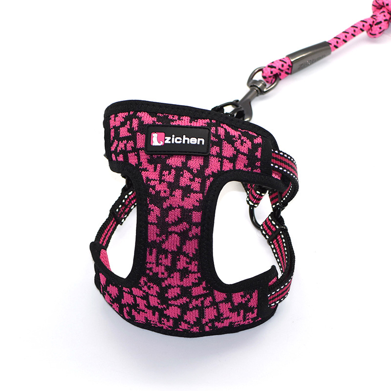 

Pet Supplies Dog Harness Pet Leash Set I-Shaped Chest Strap Polyester Breathable Mesh Harnesses Reflective Nylon Leash