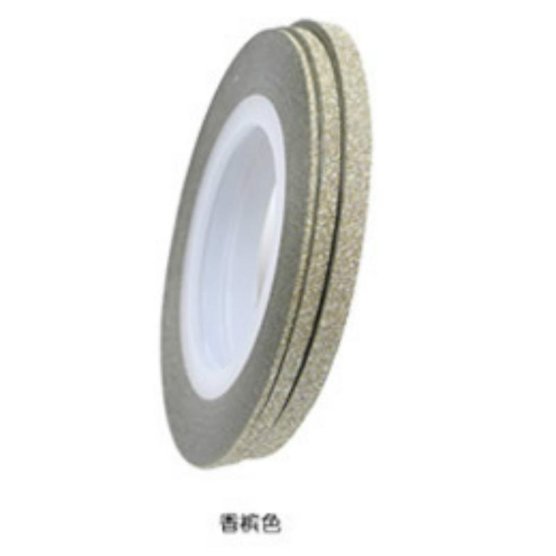 

1 Pcs Champagne Color Grinding Nail Tape Stainless Steel Nail Art Double Sided Cuticle Finger Pusher Manicure Pedicure Care