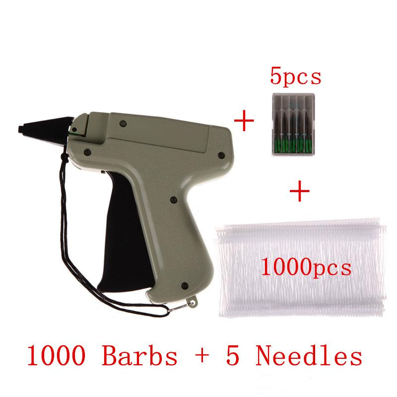 

New Clothes Garment Price Label Tagging Tag Gun 1000 Barbs + 5 Needles Labeling and Tagging Supplies