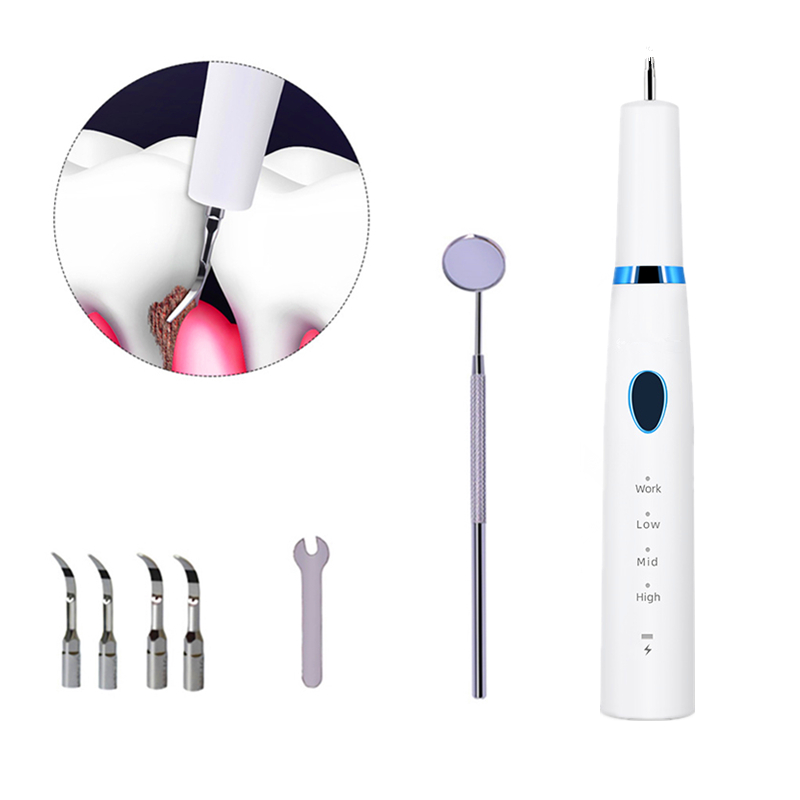 

Portable Scaler Dental Ultrasonic Whitening One-Button 3-Gear Working without Water Effective Calculus Remover Stains Tartar Scraper Wireless Charging