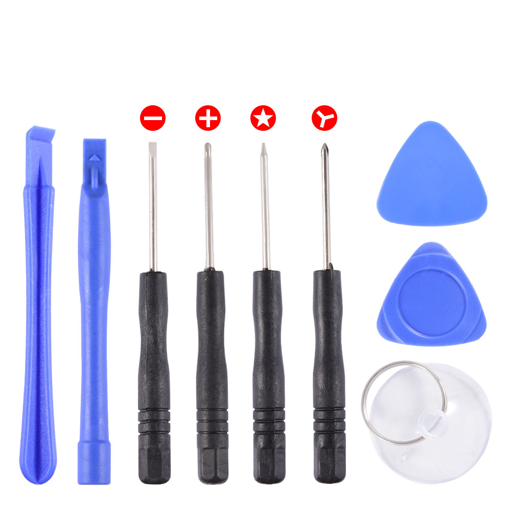 

9 in 1 Repair Pry Kit Opening Tools With Y Screw Driver 5 Point Star Pentalobe Torx Screwdriver For iPhone X 8 7 6S 6 Plus 5S Mobile Phones