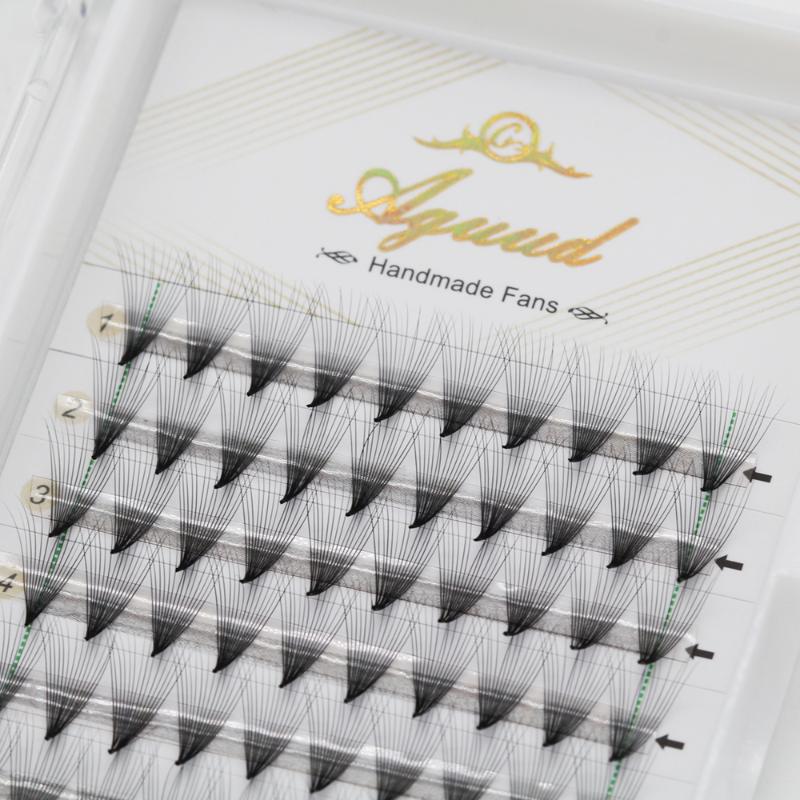 

AGUUD Premade Volume Fans Sharp Stem False Lashes Korea Silk Individual Eyelash Extension Handmade Natural Mink Volume Lashes