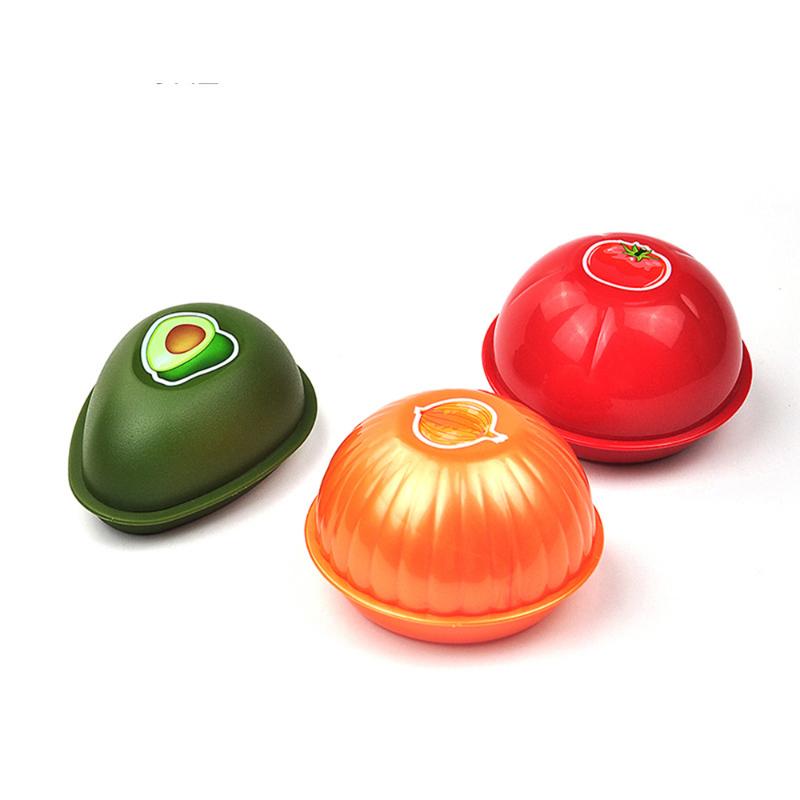 

1 pcs Fresh Storage Box Avocado garlic Plastic Vegetable Fruit Containers Kitchen Refrigerator Organizer Storage Cas