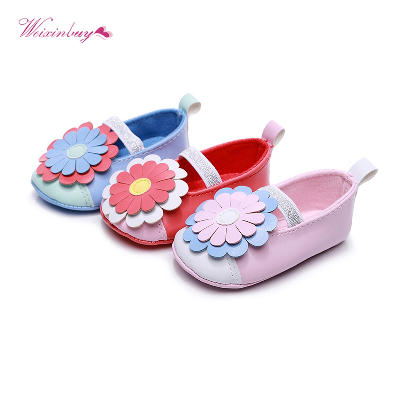 

Toddler Baby Girl Sunflower Elastic Band Newborn Walking Shoes Baby Girls Shoes Leisure First Walk Summer
