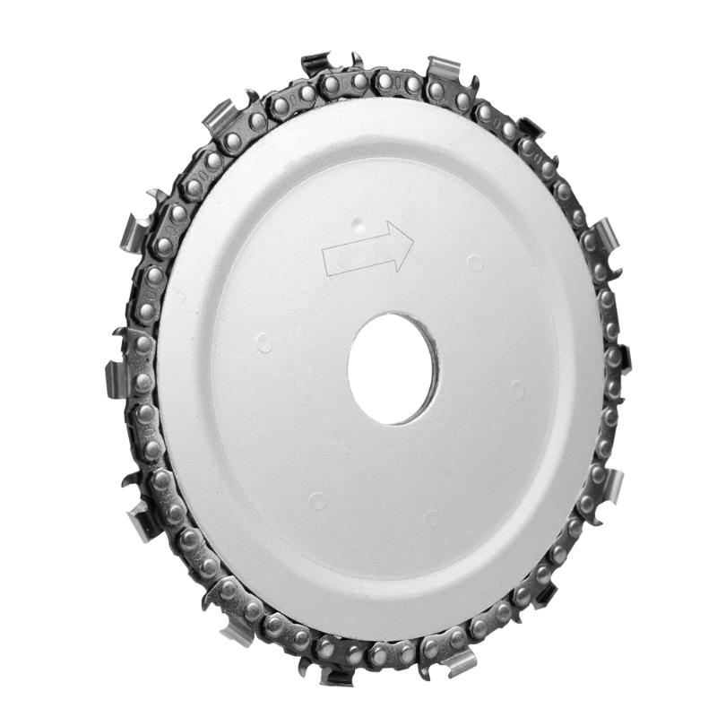 

Hot New 5 Inch 14 Teeth Grinder Chain Disc 22mm Arbor Woodworking Carving Disc for 125mm Angle Grinder