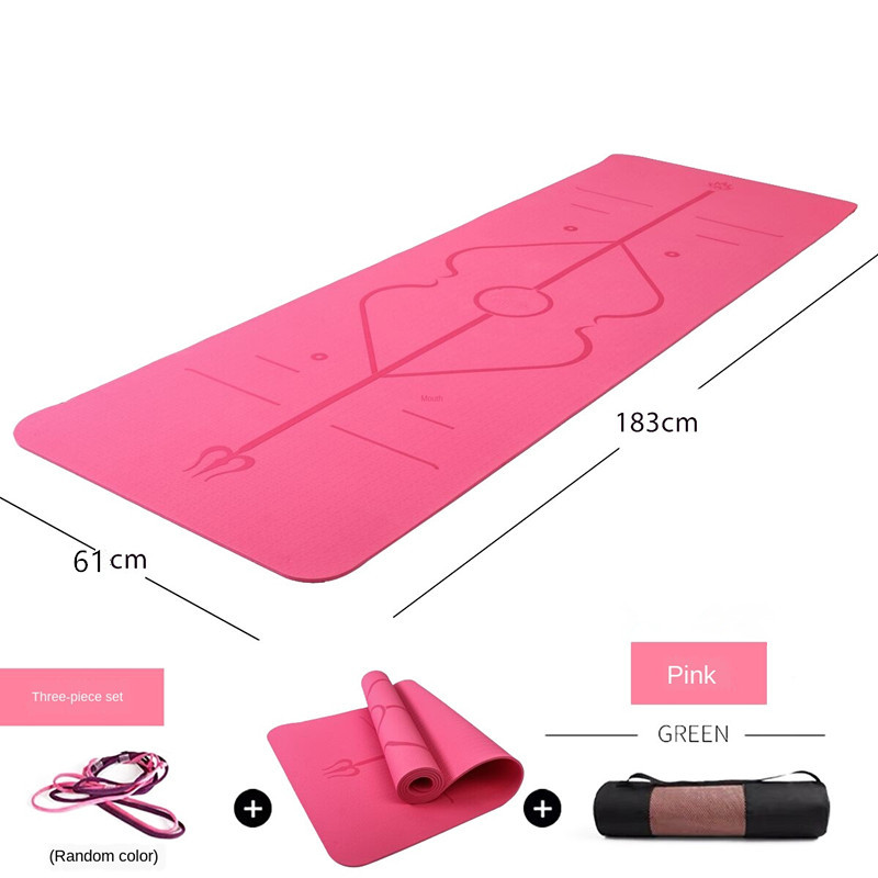 

1830*61*6mm Yoga Mat Enlarged Fitness Mat Yoga Gym Exercise Esterilla Tapete Pad Lengthen Non-slip For Beginner, Red
